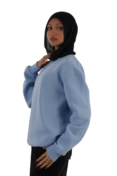 Unisex Baby Blue Crew Neck